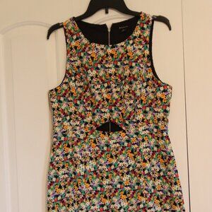 I Heart Ronson Women's Floral Cut Out Sleeveless Sheath Dress Zip Back Size 12